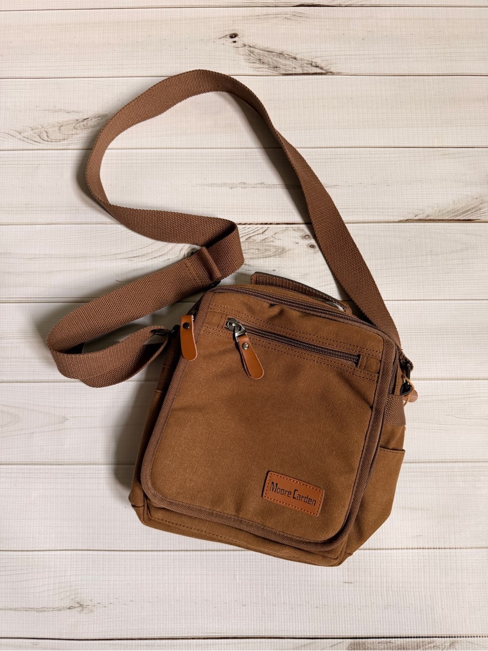 Moore Carden Brown Crossbody Messenger Bag for Men